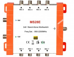 2x8 satélite multi-switch, stand-alone multiswitch