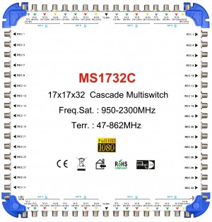 17x32 satélite multi-switch, Cascade multiswitch