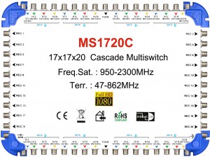 17x20 Satellite multi - Switch, cascaded multi - Switch