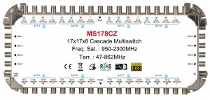 17x8 satélite multi-switch, Cascade multiswitch
