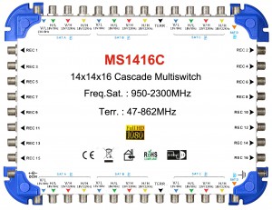 14x16 satélite multiswitch, Cascade multiswitch