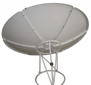 Antena parabólica de banda C de 240 cm, enfoque principal